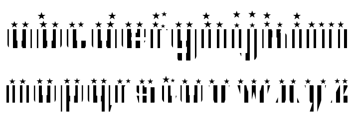 CFB1 American Patriot SPANGLE 2 Bold Font LOWERCASE