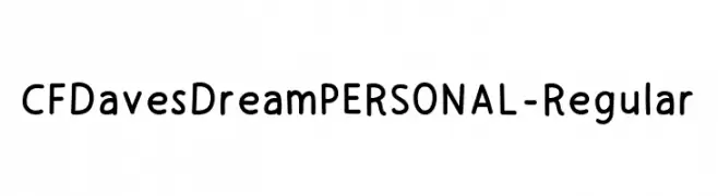 CFDavesDreamPERSONAL-Regular  Descarca Fonturi Gratis
