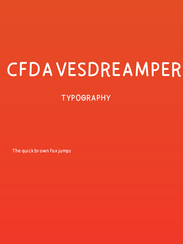 CFDavesDreamPERSONAL-Regular Poster