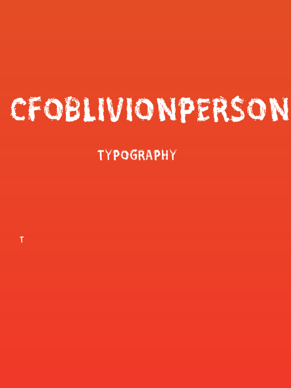 CFOblivionPERSONAL-Regular Poster