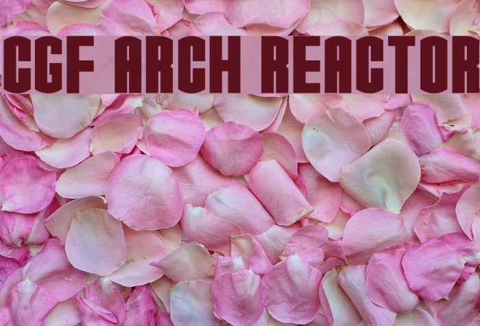 CGF Arch Reactor Font examples