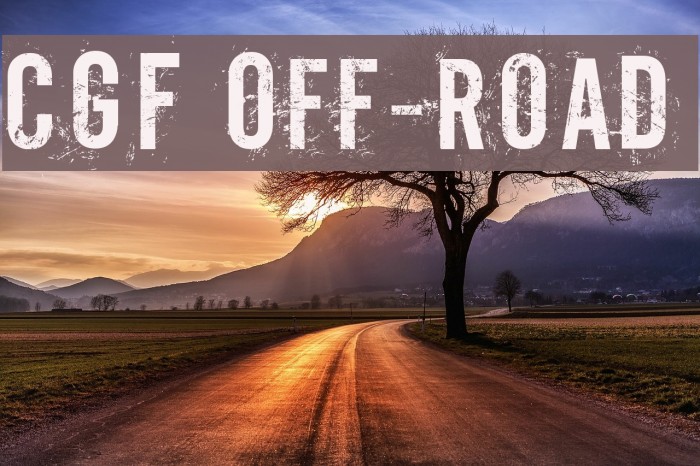 CGF Off-Road Шрифта examples