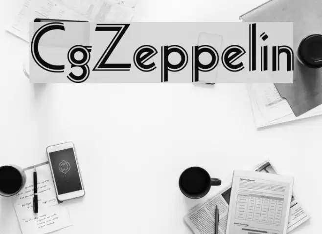 CgZeppelin Font examples