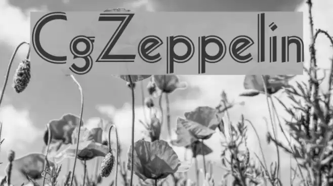 CgZeppelin Font examples