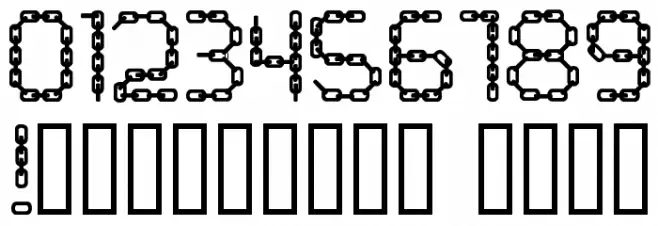 CHAINS  Color Fill Font OTHER CHARS