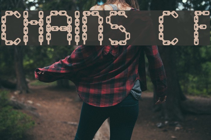 CHAINS Color Fill Font examples