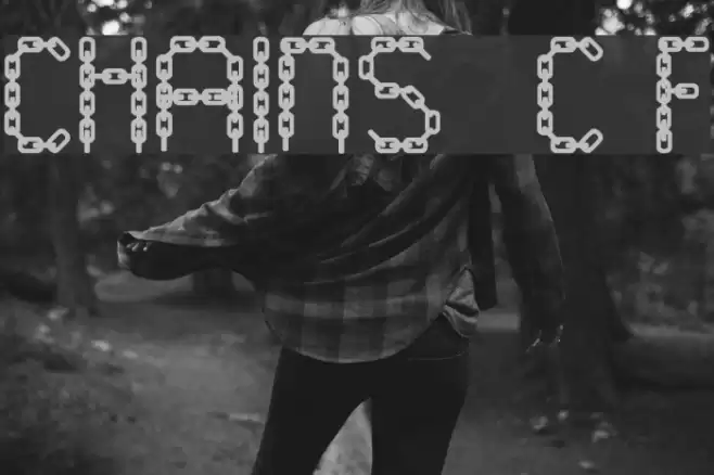 CHAINS  Color Fill Font examples