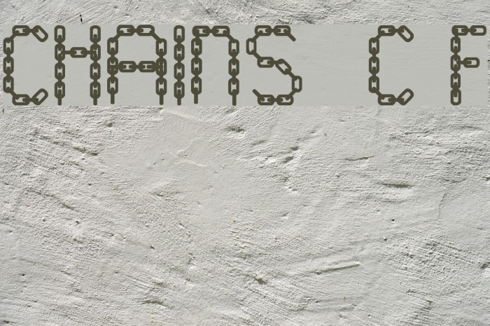 CHAINS Color Fill Font examples