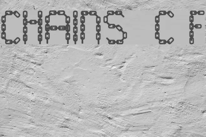 CHAINS  Color Fill Font examples