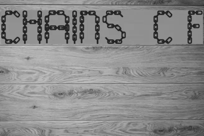 CHAINS  Color Fill Font examples