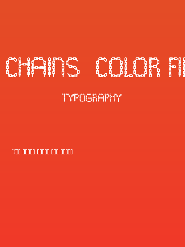 CHAINS  Color Fill Poster
