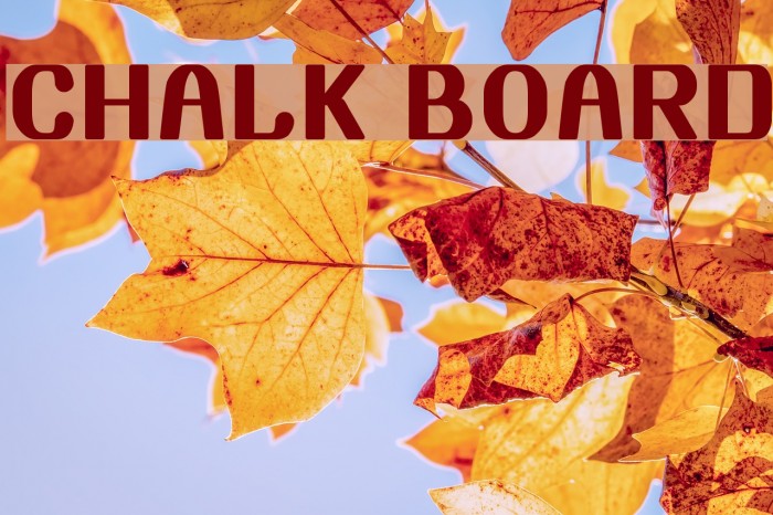 CHALK BOARD Font examples