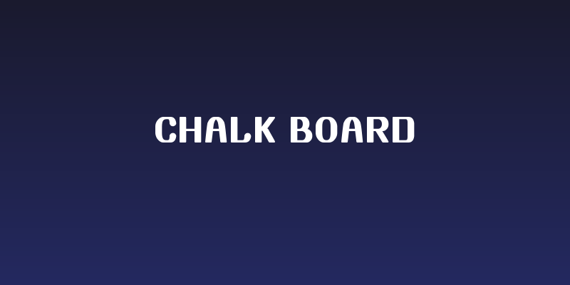 CHALK BOARD Social Header