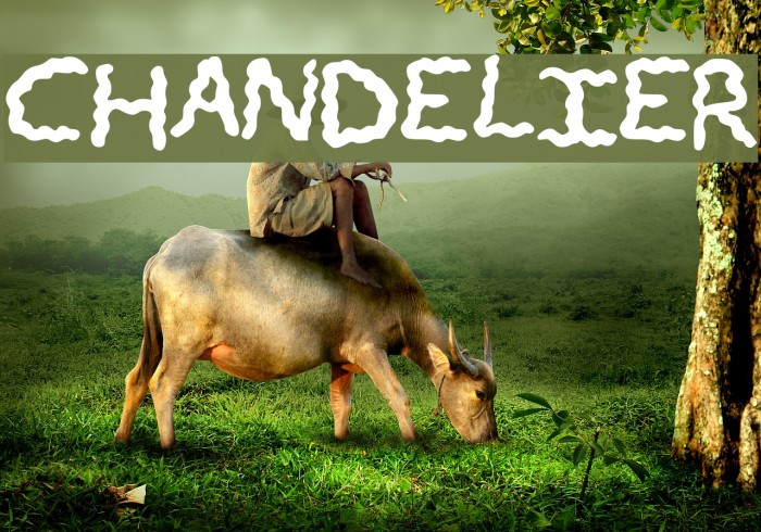 CHANDELIER Font examples