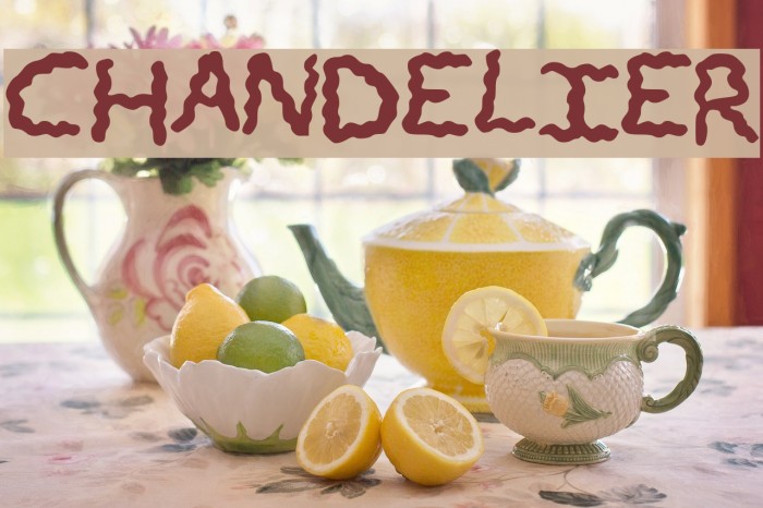 CHANDELIER Font examples