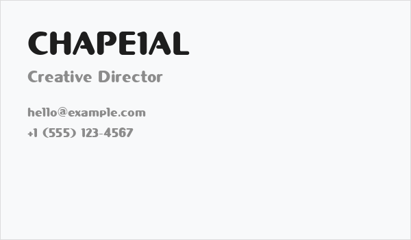 CHAPE1AL Business Card