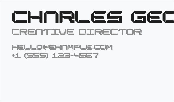 CHARLES GEORGE Regular Business Card