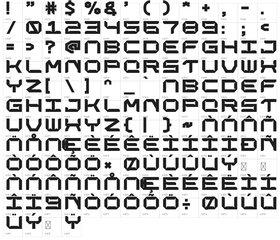 CHARLESGEORGE-Regular Character Map