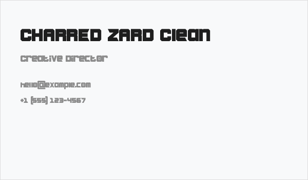 CHARRED ZARD Clean Business Card