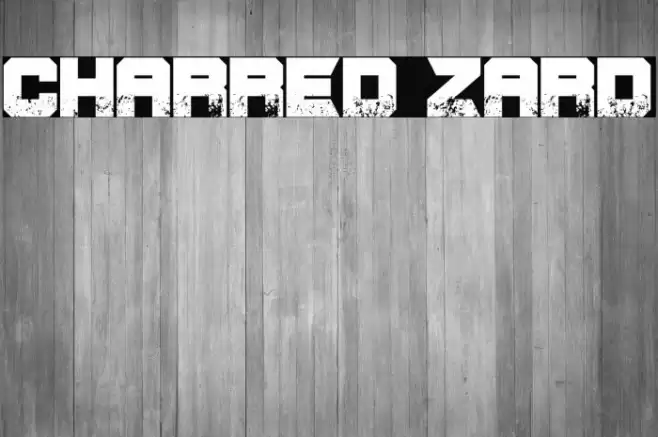 CHARRED ZARD Font examples