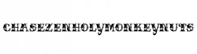 CHASE ZEN HOLY MONKEY NUTS  フリーフォントのダウンロード