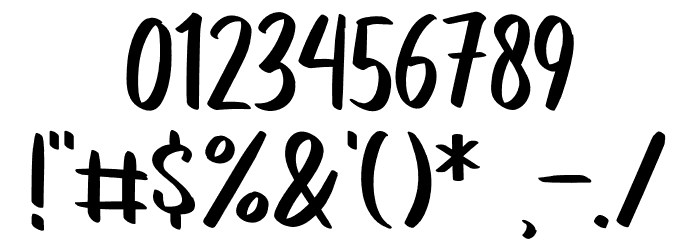 CHASINGBLUEBERRYRegular Font OTHER CHARS
