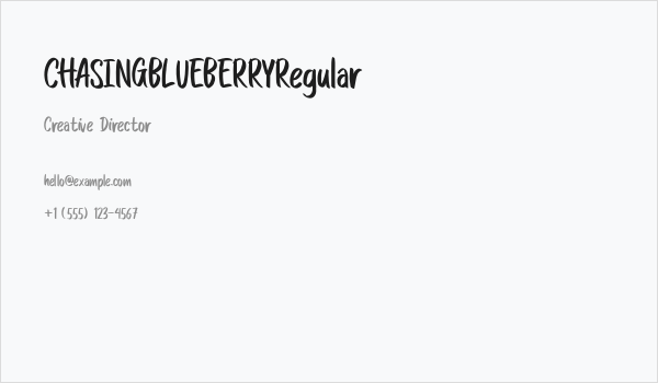 CHASINGBLUEBERRYRegular Business Card