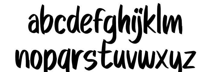 CHASINGBLUEBERRYRegular Font LOWERCASE