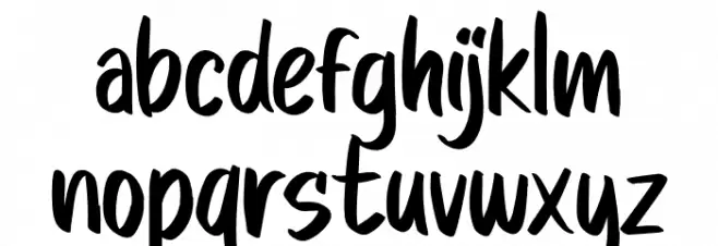 CHASINGBLUEBERRYRegular Schriftart Kleinbuchstaben