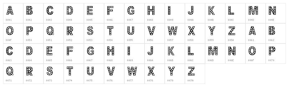 CHEERFUL-PARTY Character Map