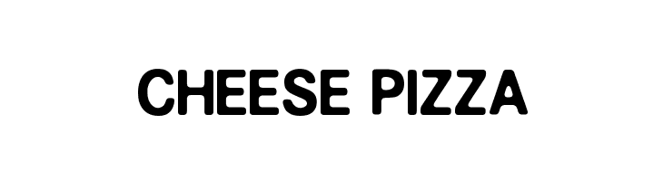 Pizza font