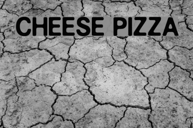 CHEESE PIZZA Font examples