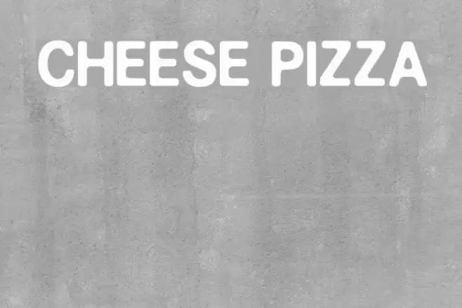 CHEESE PIZZA Font examples
