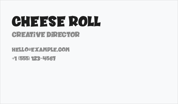 CHEESE ROLL Business Card