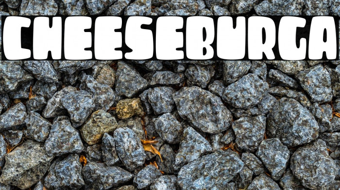 CHEESEBURGA Font examples