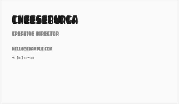 CHEESEBURGA Business Card