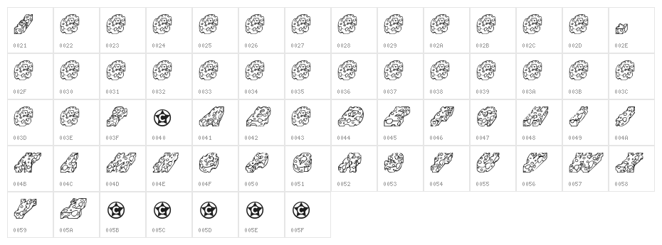CHEESE Character Map