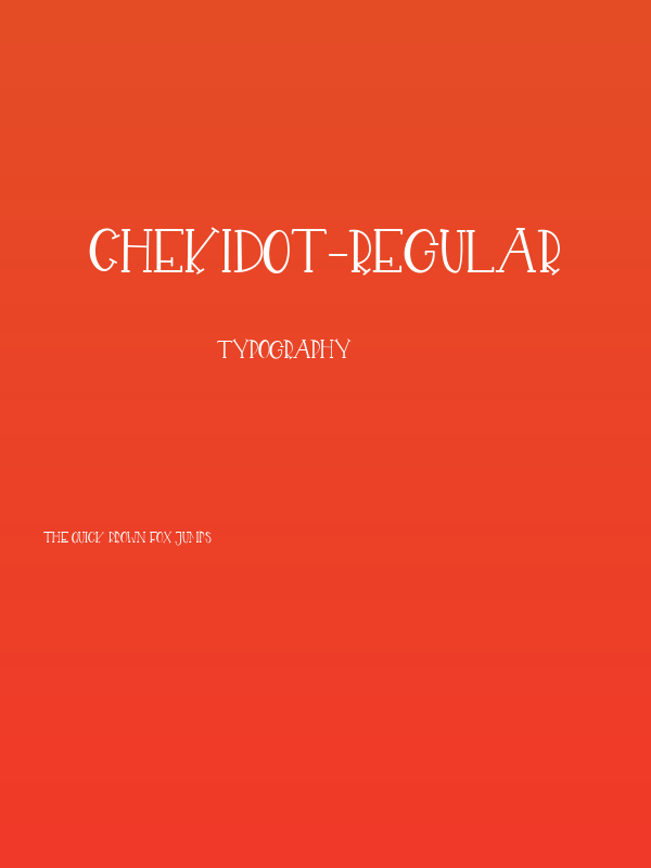 CHEKIDOT-Regular Poster