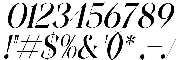 CHELON Italic Font OTHER CHARS