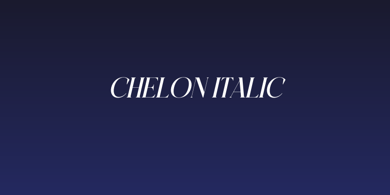 CHELON Italic Social Header