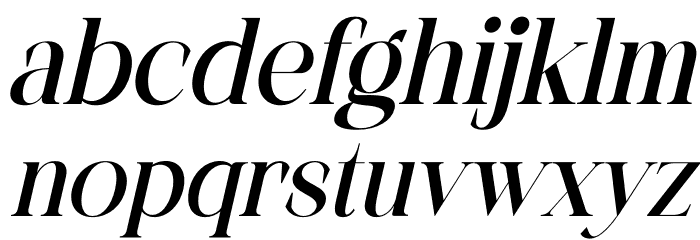 CHELON Italic Font LOWERCASE
