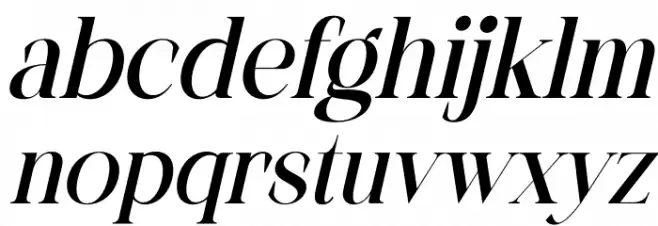 CHELON Italic फ़ॉन्ट लोअरकेस