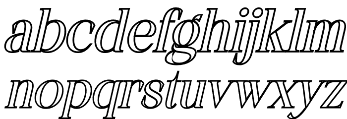 CHELON OUTLINE Italic Font LOWERCASE