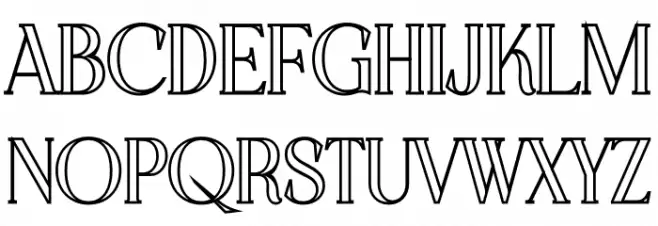 CHELON OUTLINE फ़ॉन्ट अपरकेस