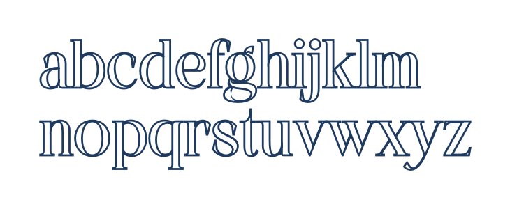 CHELON OUTLINE Lowercase