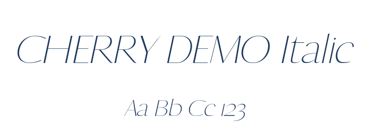 CHERRY DEMO Italic Font Preview