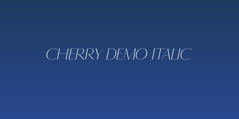 CHERRY DEMO Italic Social Header