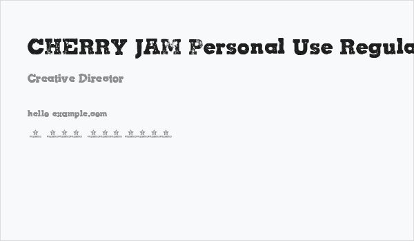 CHERRY JAM Personal Use Regular Business Card