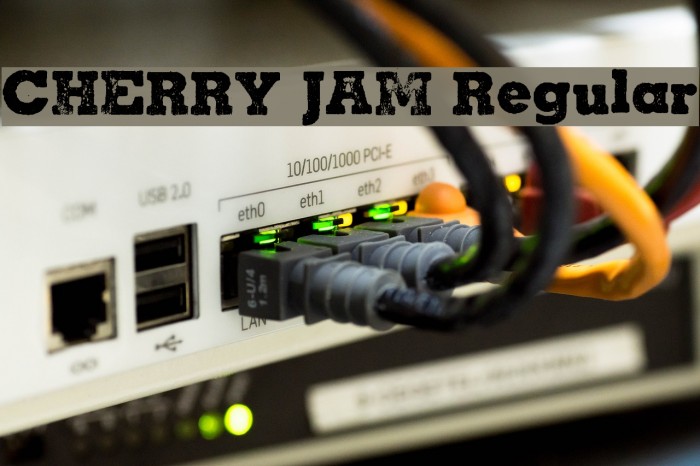 CHERRY JAM Regular Font examples