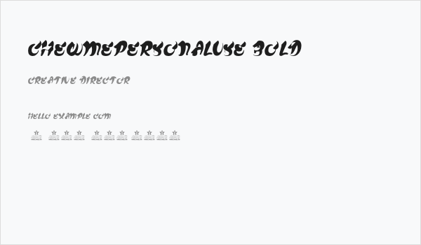 CHEWMEPERSONALUSE-BOLD Business Card